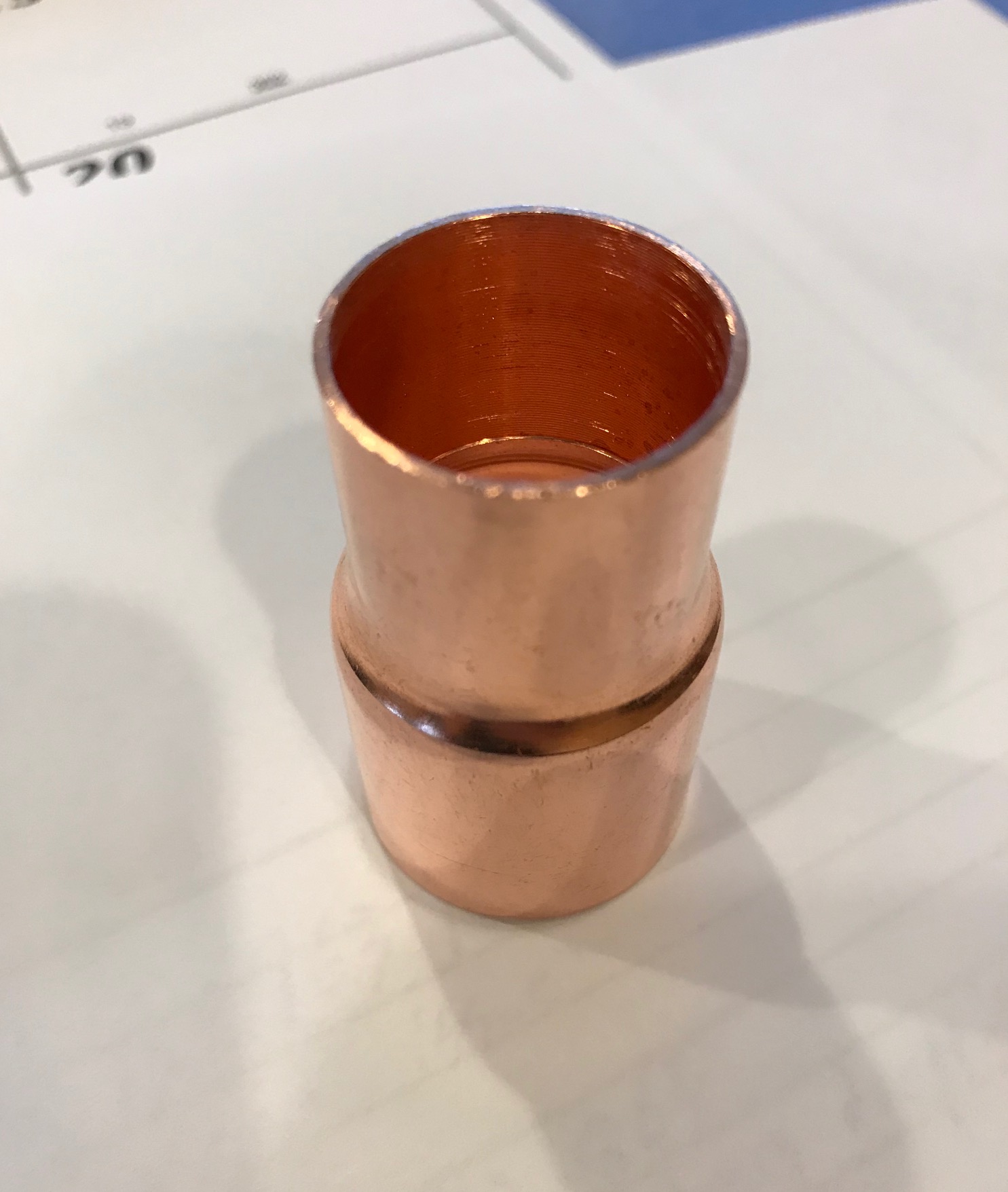 Copper Fitting Reducer Coupling 1 1/8